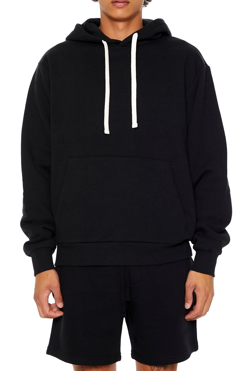 Cotton-Blend Drop-Sleeve Hoodie