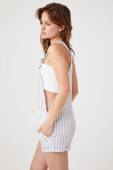 Striped Overall Shorts