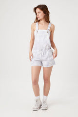 Striped Overall Shorts