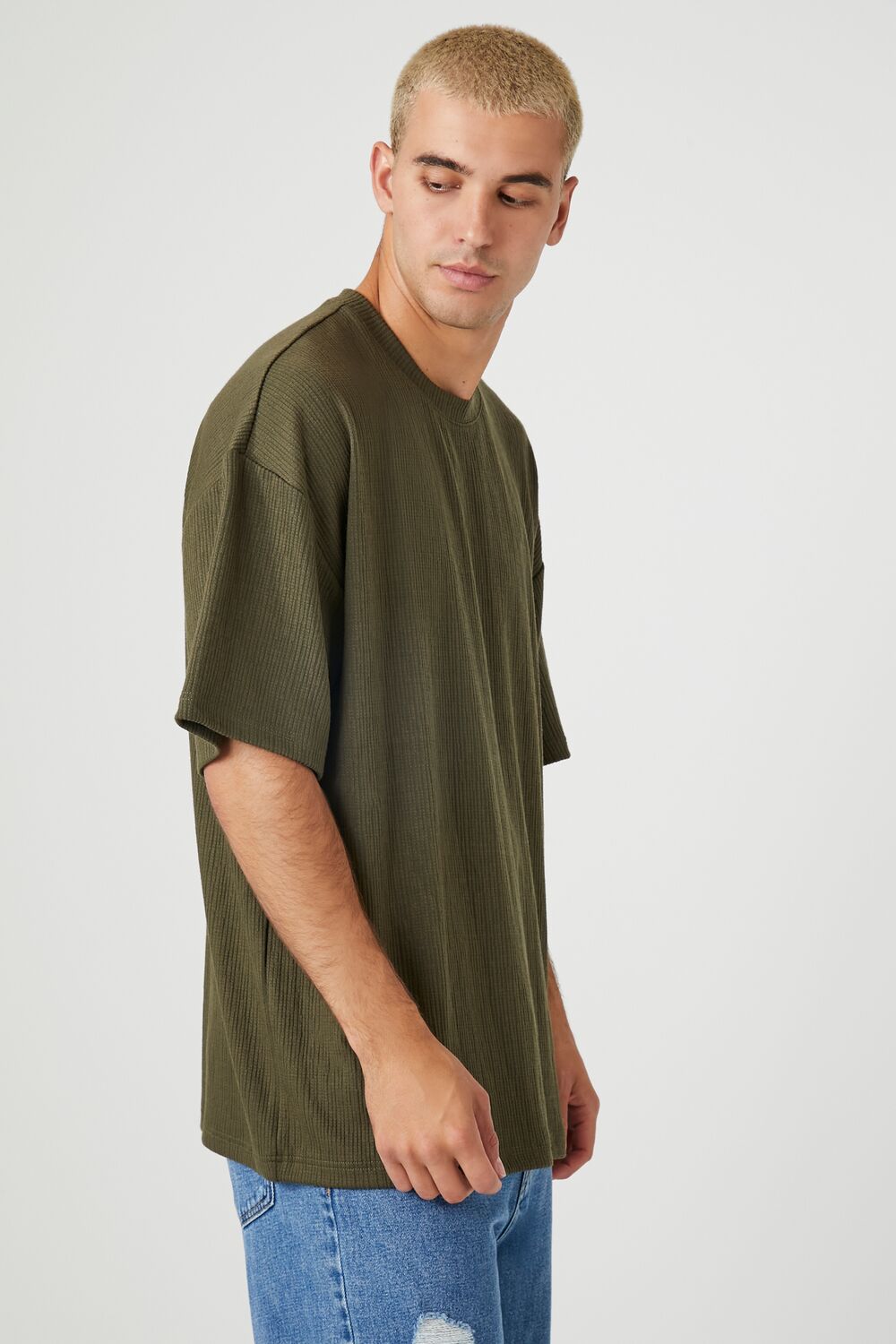 Textured Knit Crew Tee