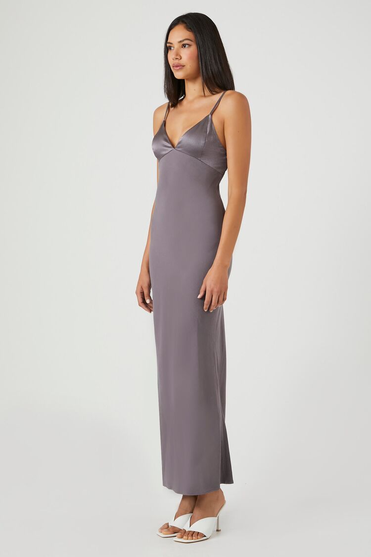 Satin Midi Slip Dress