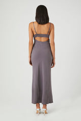 Satin Midi Slip Dress