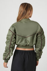 Cropped Bomber Jacket