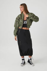 Cropped Bomber Jacket