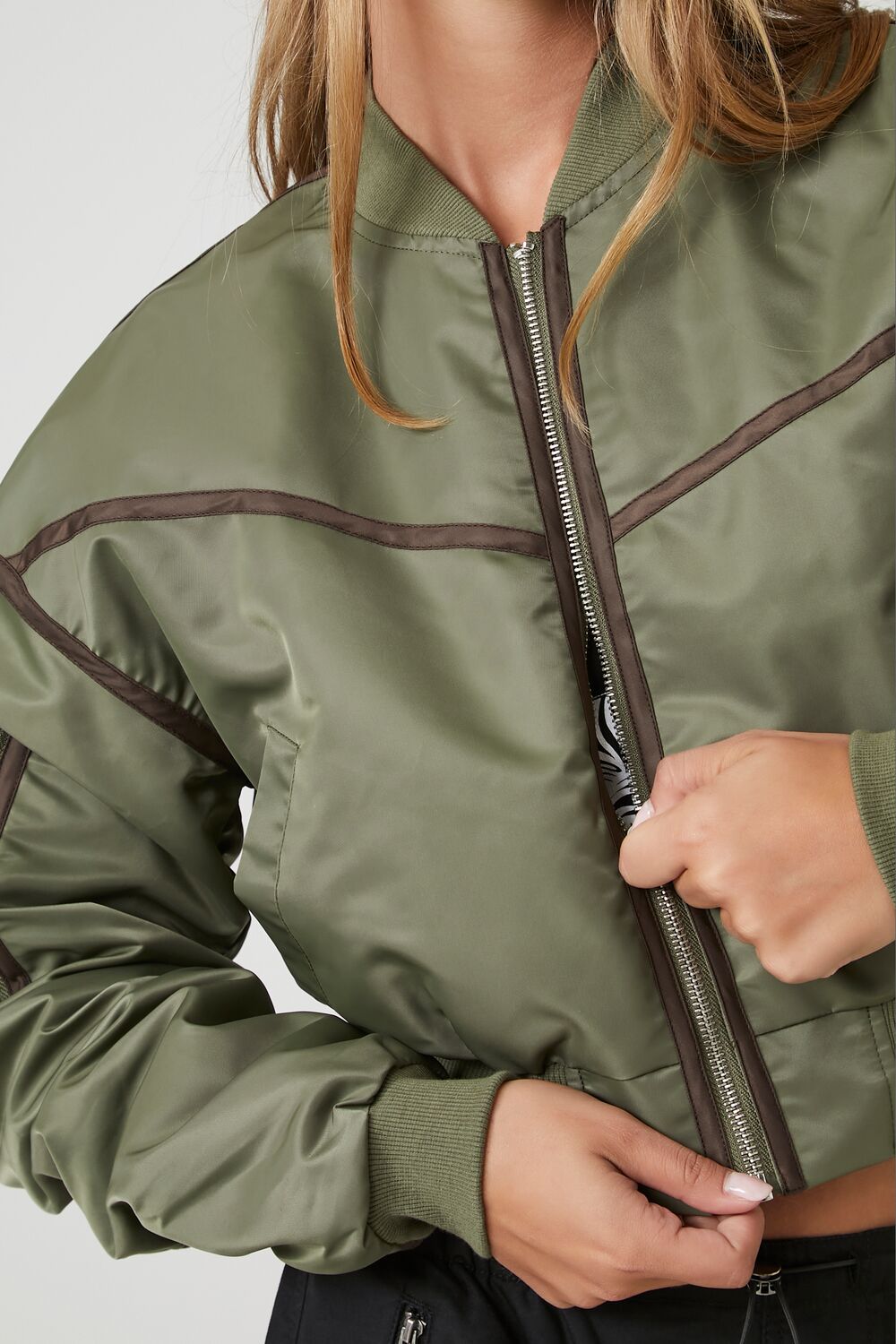 Cropped Bomber Jacket