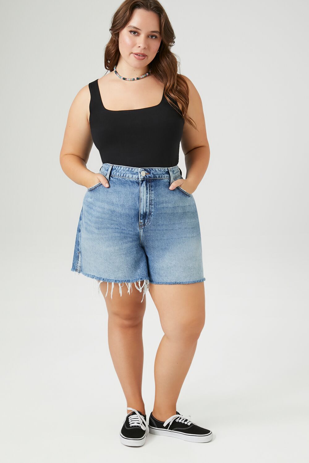 Plus Size Square-Neck Tank Bodysuit