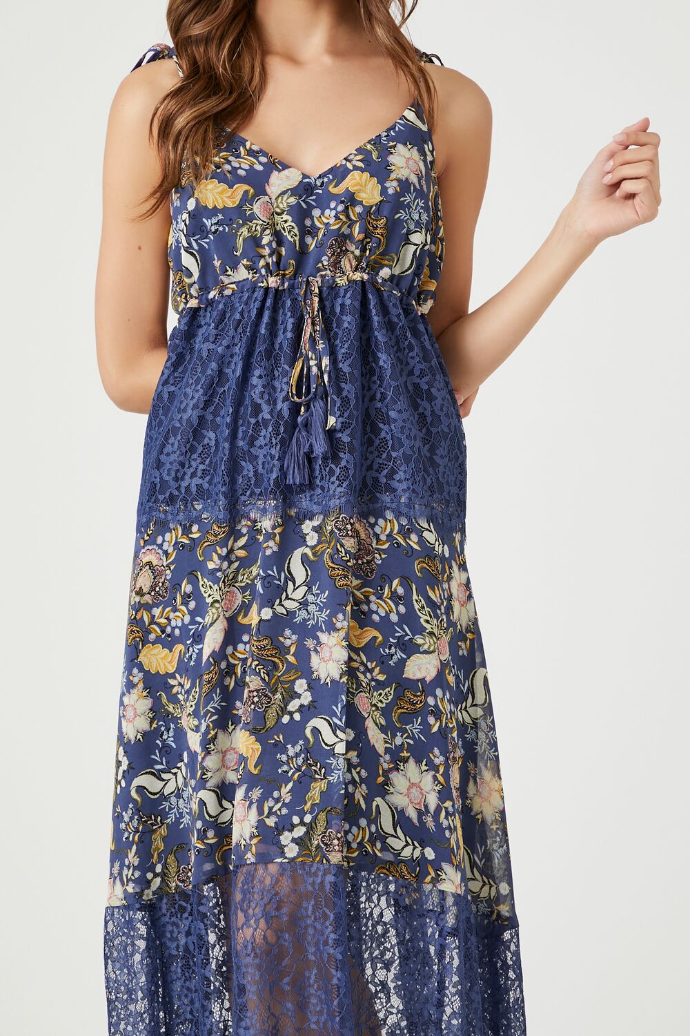 Chiffon Ornate Print Maxi Dress