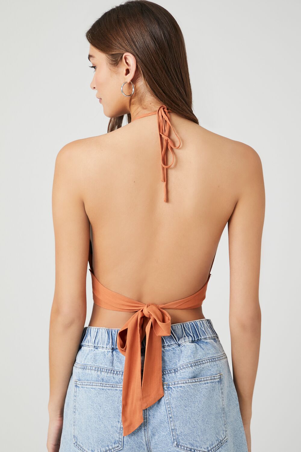 Knotted Halter Crop Top