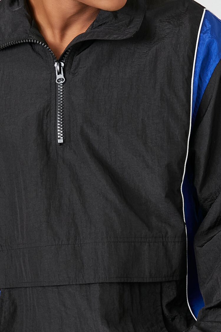 Striped Half-Zip Jacket