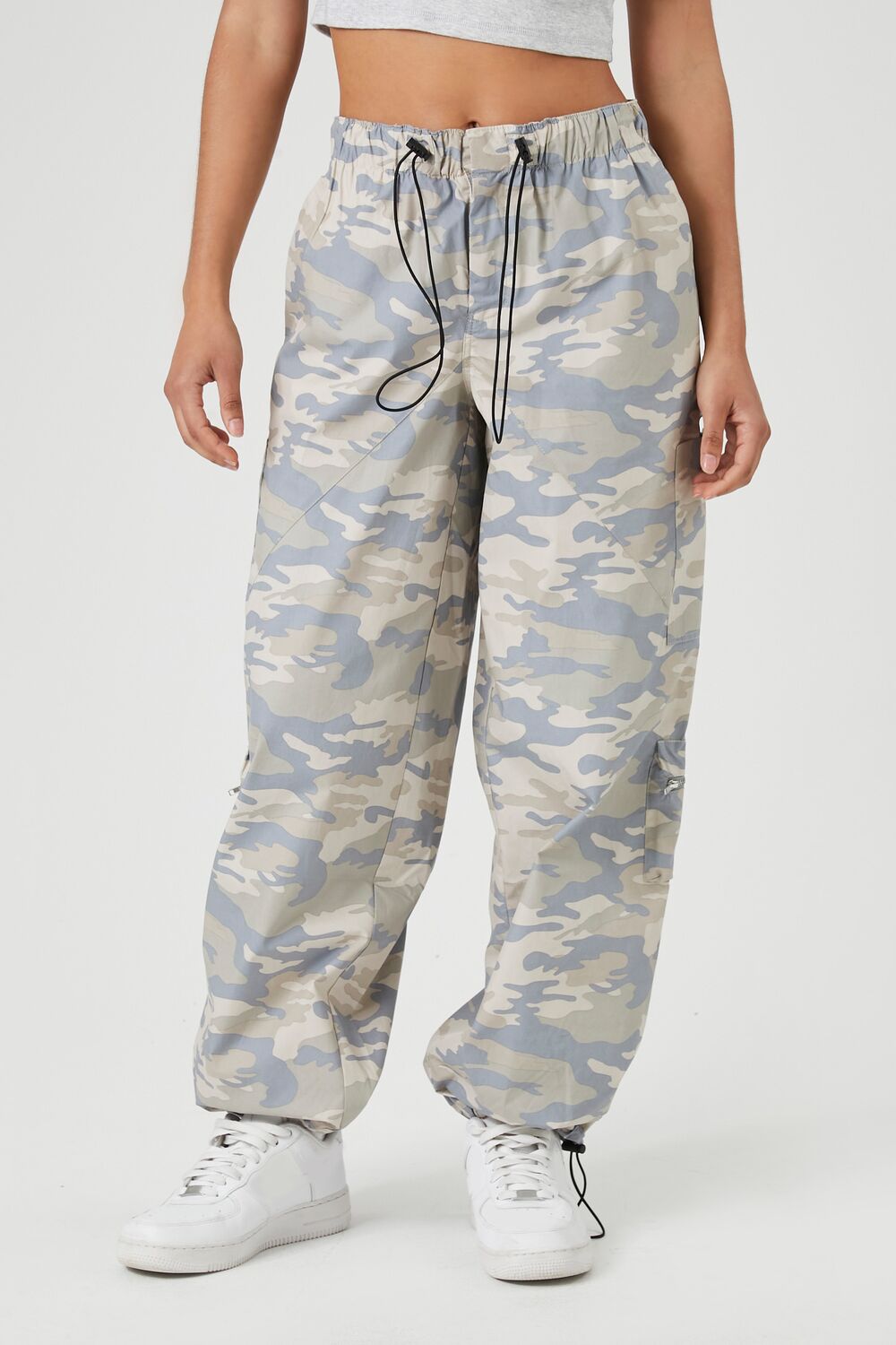 Toggle Drawstring Camo Joggers