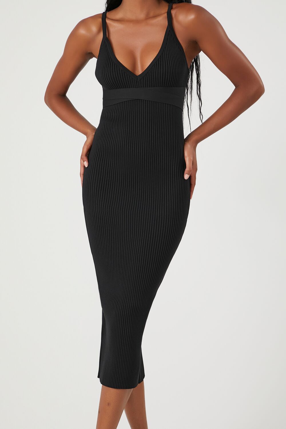 V-Neck Cami Midi Dress