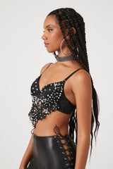Faux Gem & Pearl Bustier Cami