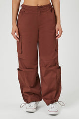 Wide-Leg Cargo Parachute Pants