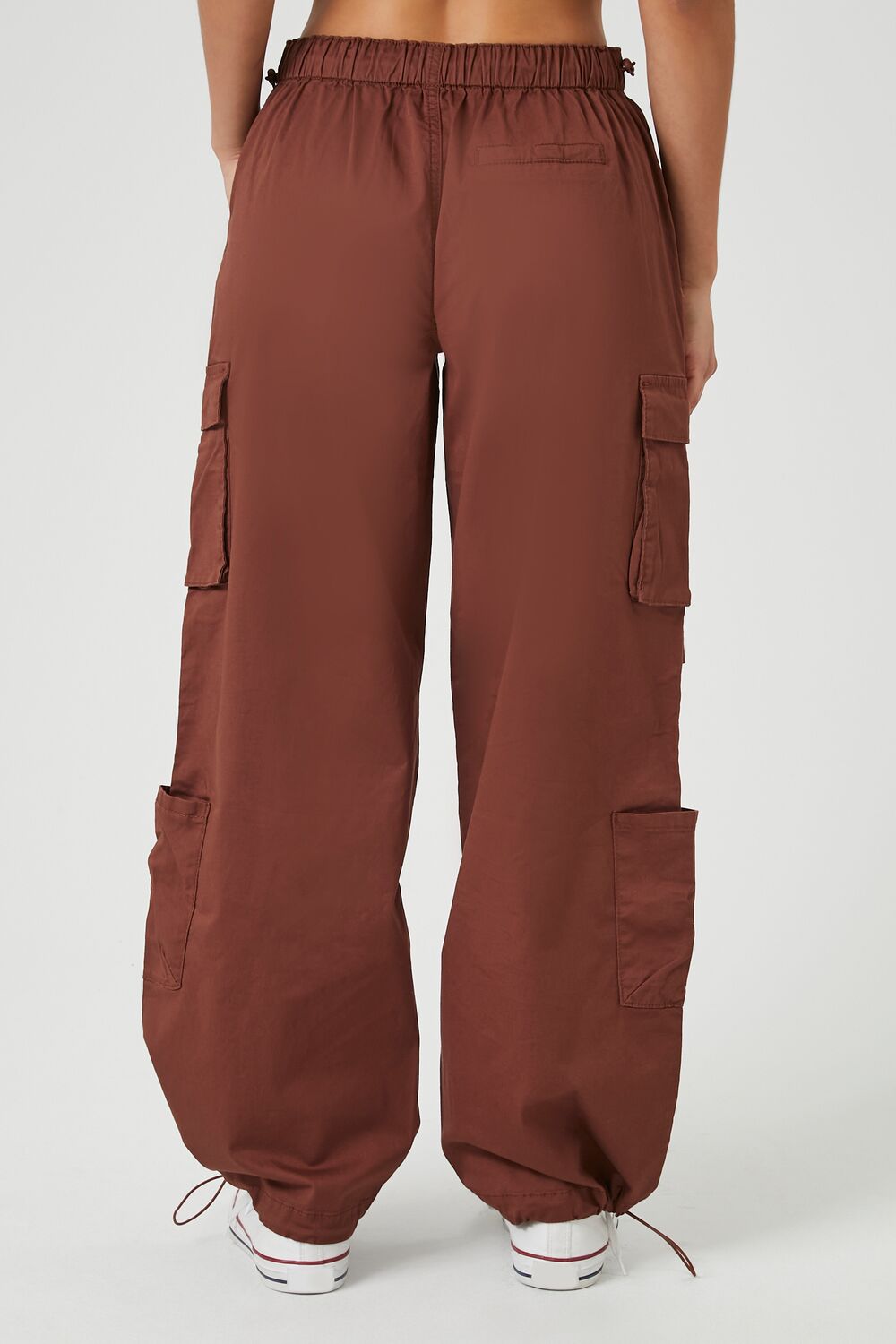 Wide-Leg Cargo Parachute Pants