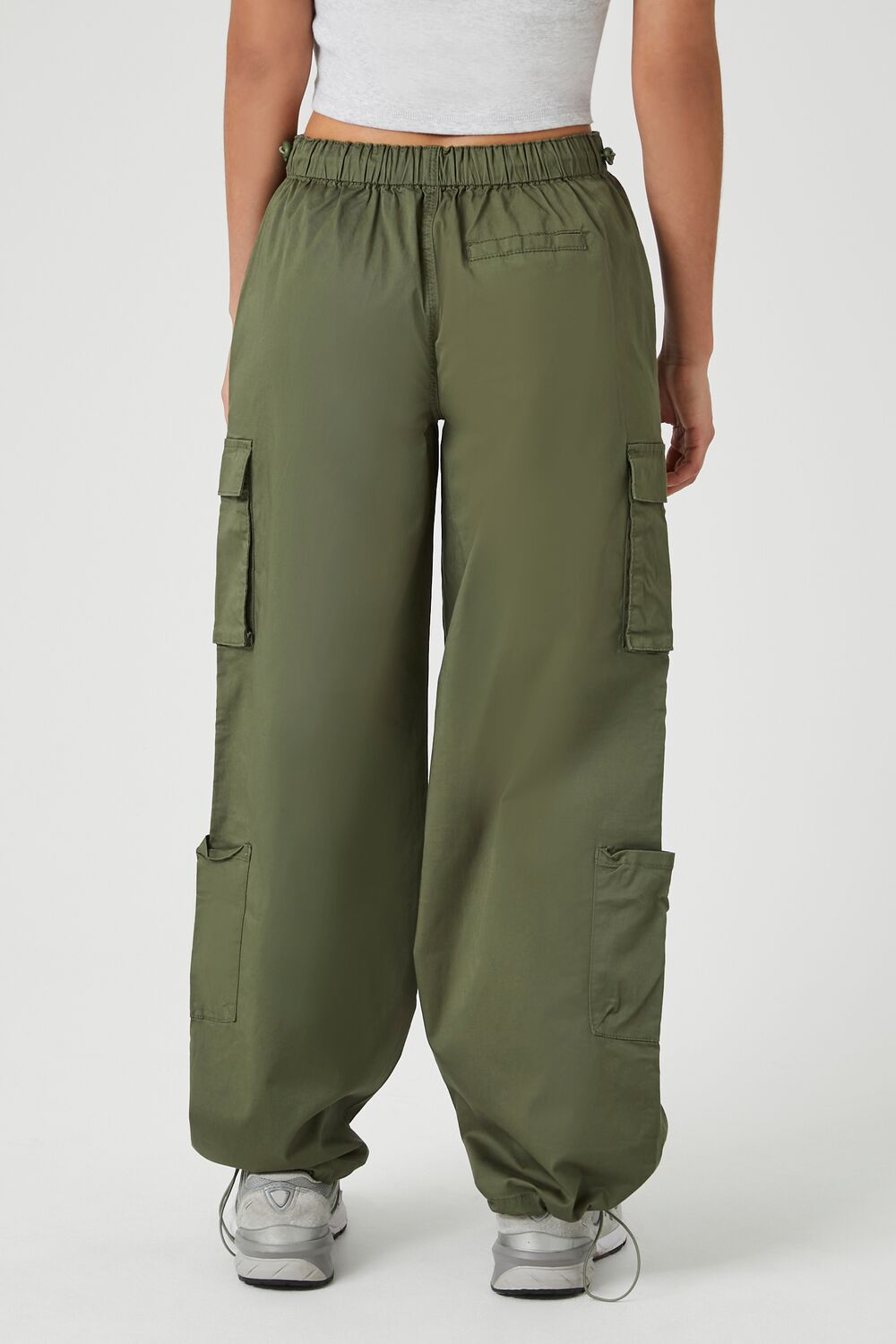 Wide-Leg Cargo Parachute Pants