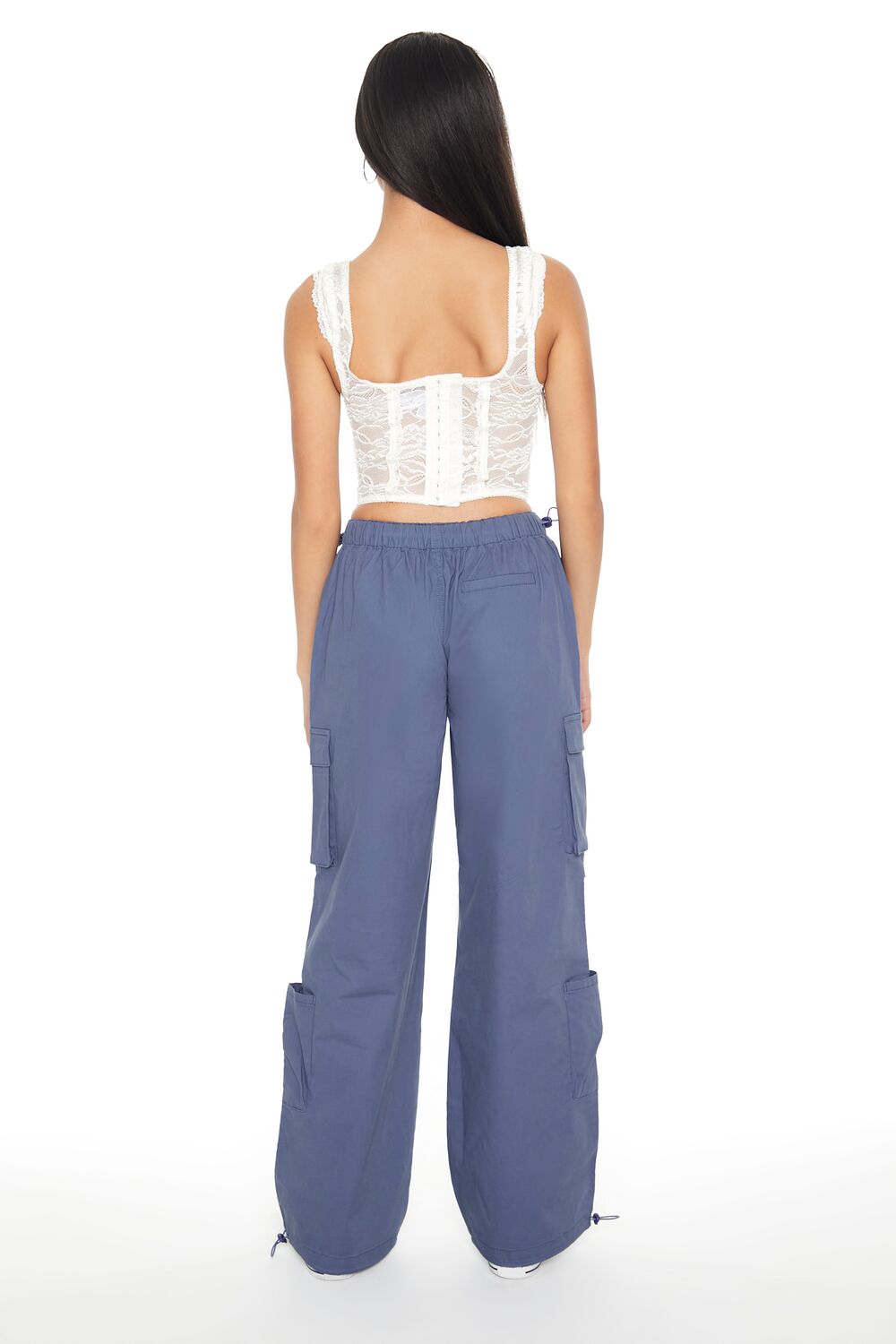 Wide-Leg Cargo Parachute Pants