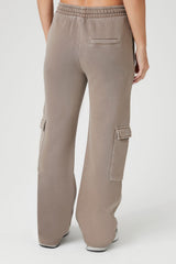 Fleece Drawstring Wide-Leg Pants