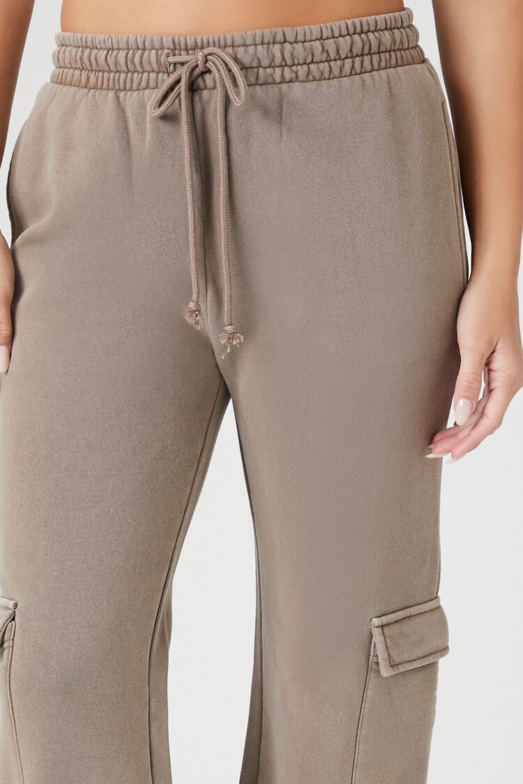 Fleece Drawstring Wide-Leg Pants