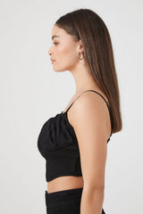 Ruched Corset Cropped Cami