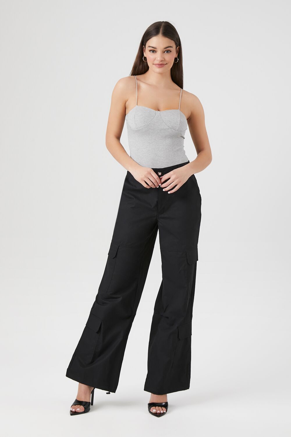 Ribbed Knit Cami Bodysuit