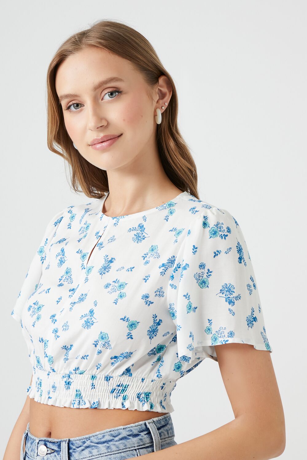 Floral Print Crop Top