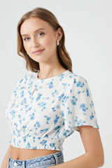 Floral Print Crop Top