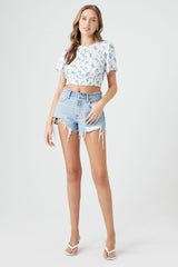 Floral Print Crop Top