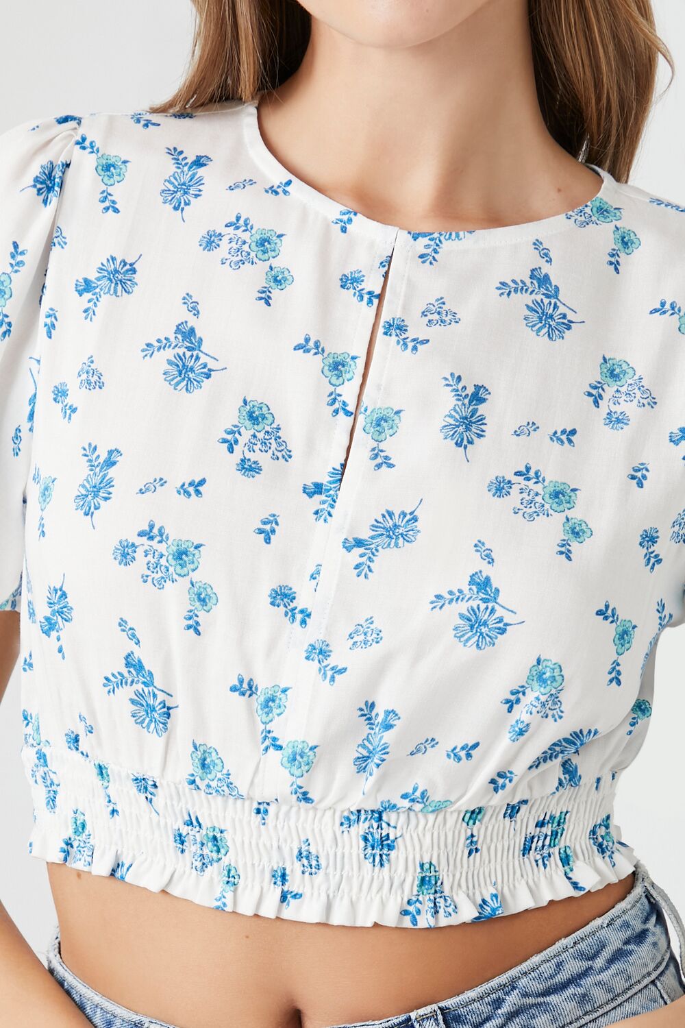 Floral Print Crop Top