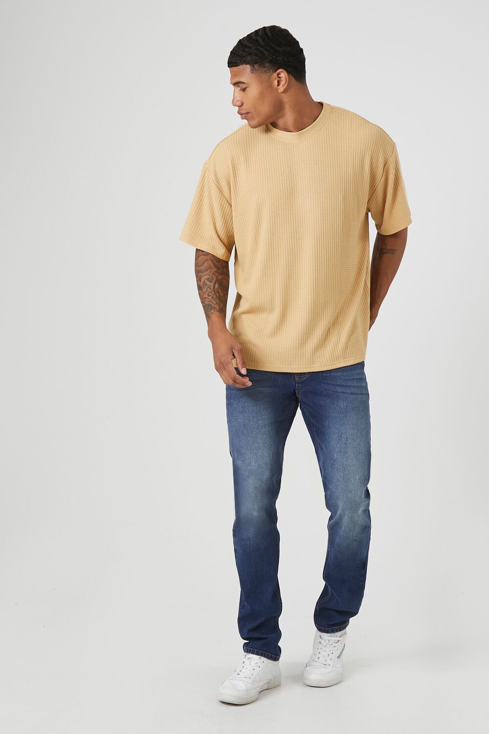 Waffle Knit Crew Tee