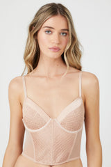 Crinkled Satin Lingerie Corset