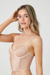 Crinkled Satin Lingerie Corset