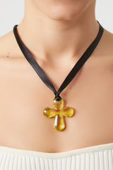 Clear Cross Pendant Necklace