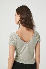 Striped Rib-Knit Tee