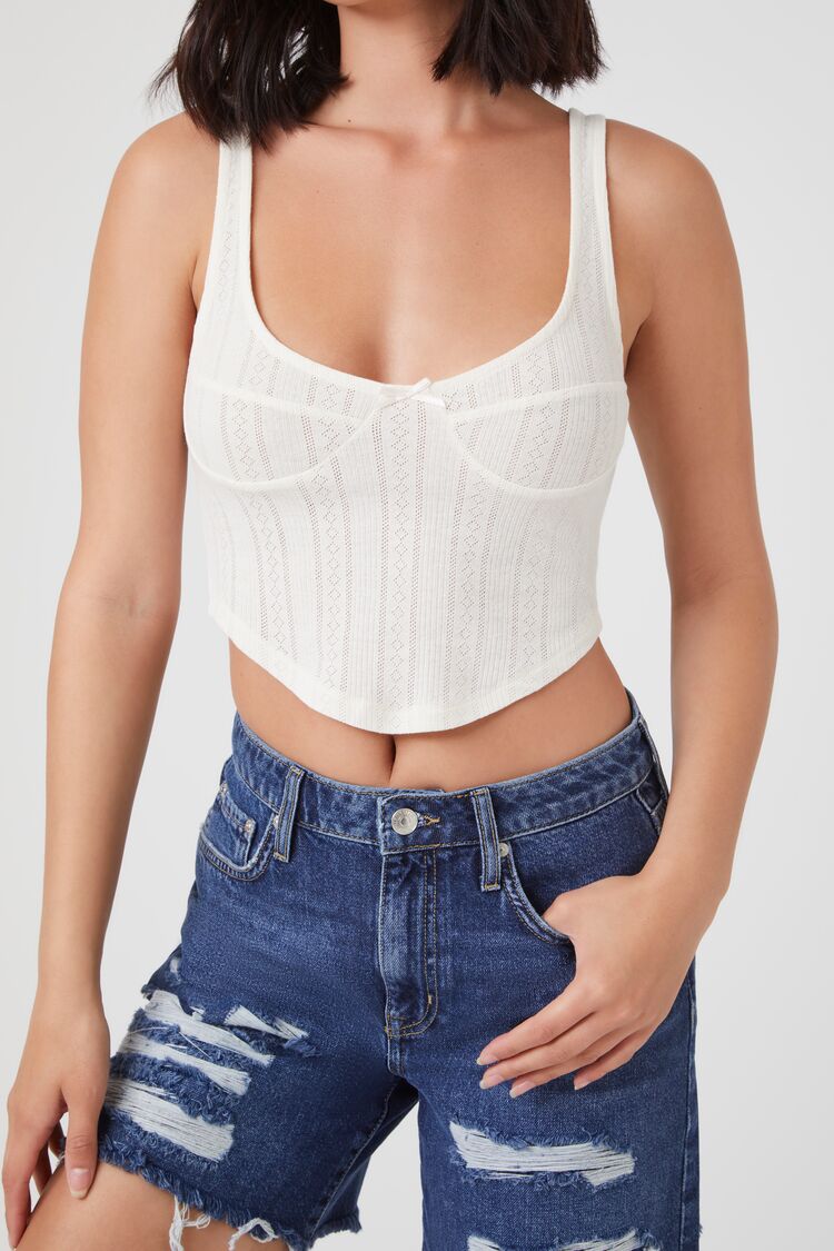 Curved-Hem Cropped Tank Top