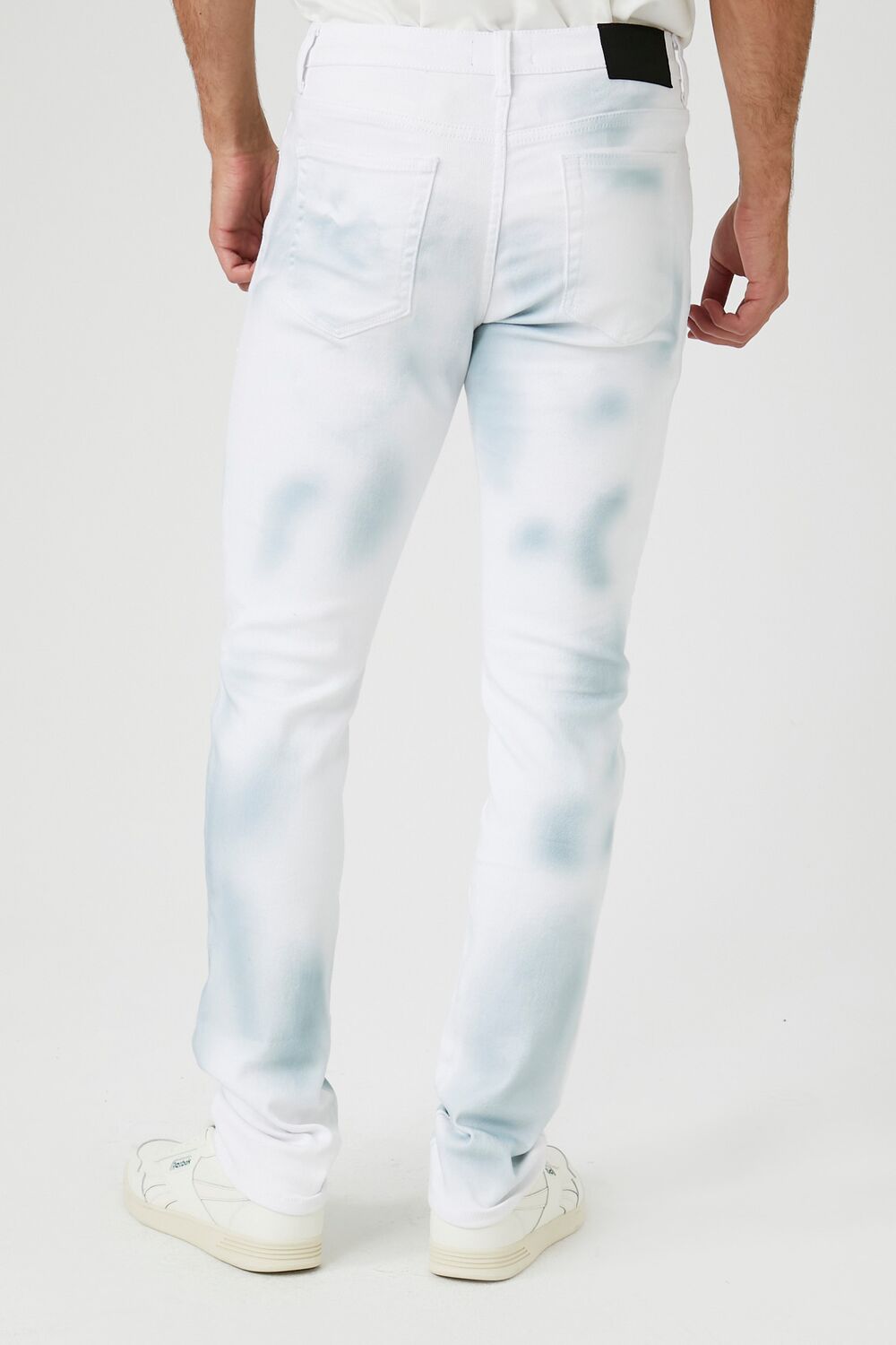 Cloud Wash Moto Skinny Jeans