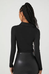 Ruched Long-Sleeve Shirt