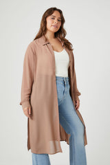Plus Size Long-Sleeve Shirt Tunic
