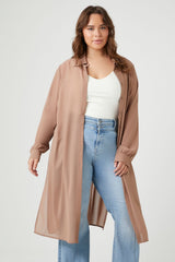 Plus Size Long-Sleeve Shirt Tunic