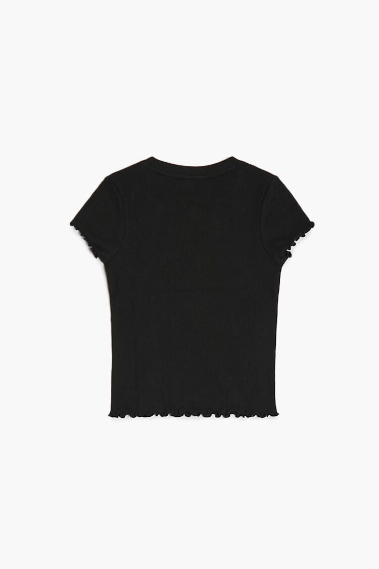 Girls Lettuce-Edge Baby Tee (Kids)