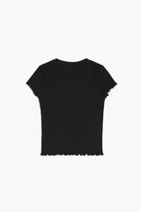 Girls Lettuce-Edge Baby Tee (Kids)
