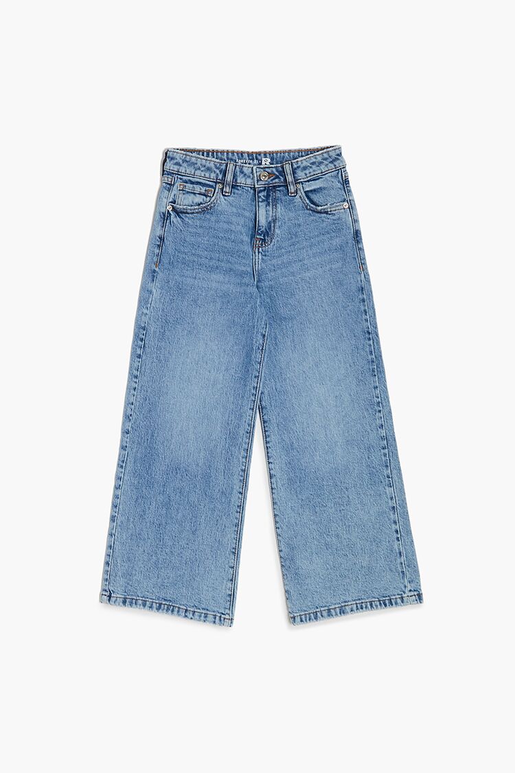 Girls Stretch-Denim Wide Jeans (Kids)