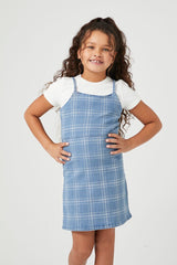 Girls Plaid Denim Dress (Kids)