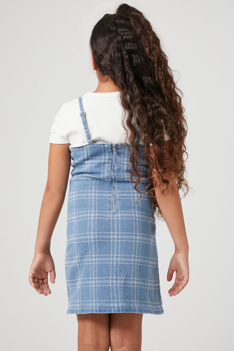 Girls Plaid Denim Dress (Kids)