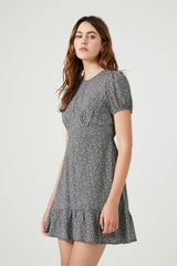 Ditsy Floral Ruffle Mini Dress