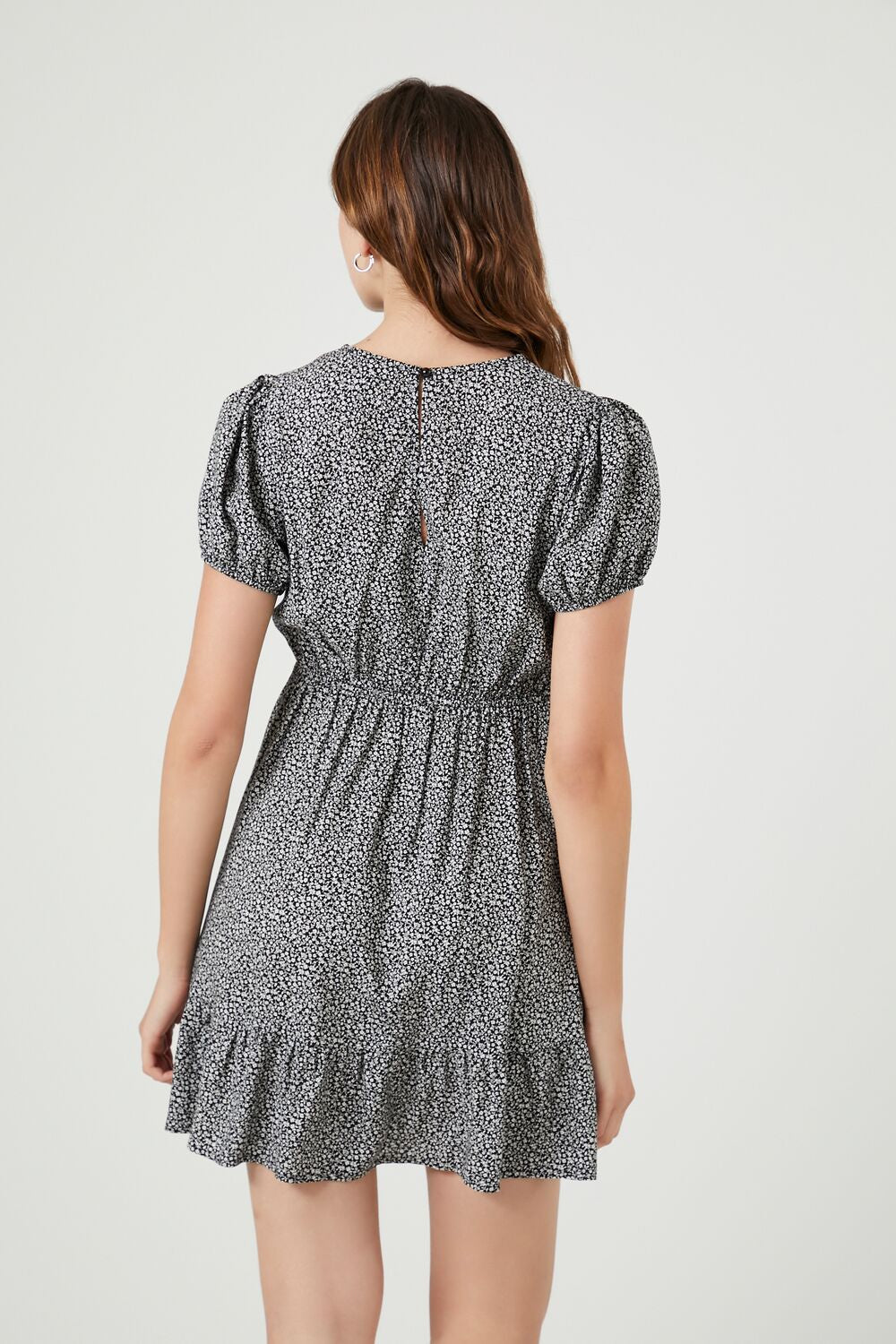 Ditsy Floral Ruffle Mini Dress