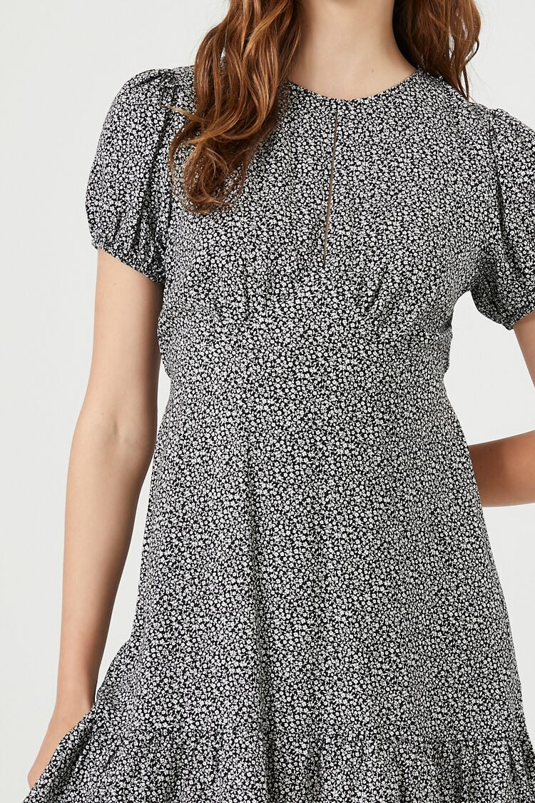 Ditsy Floral Ruffle Mini Dress
