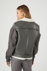 Faux Shearling-Trim Vest