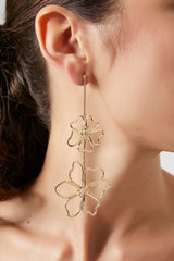 Cutout Floral Drop Earrings