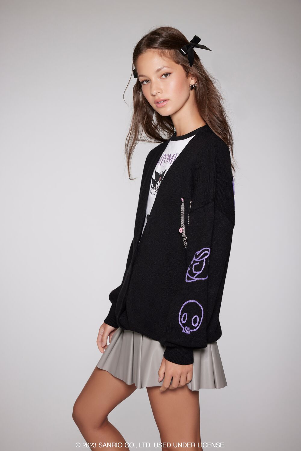 Kuromi Chain Cardigan Sweater