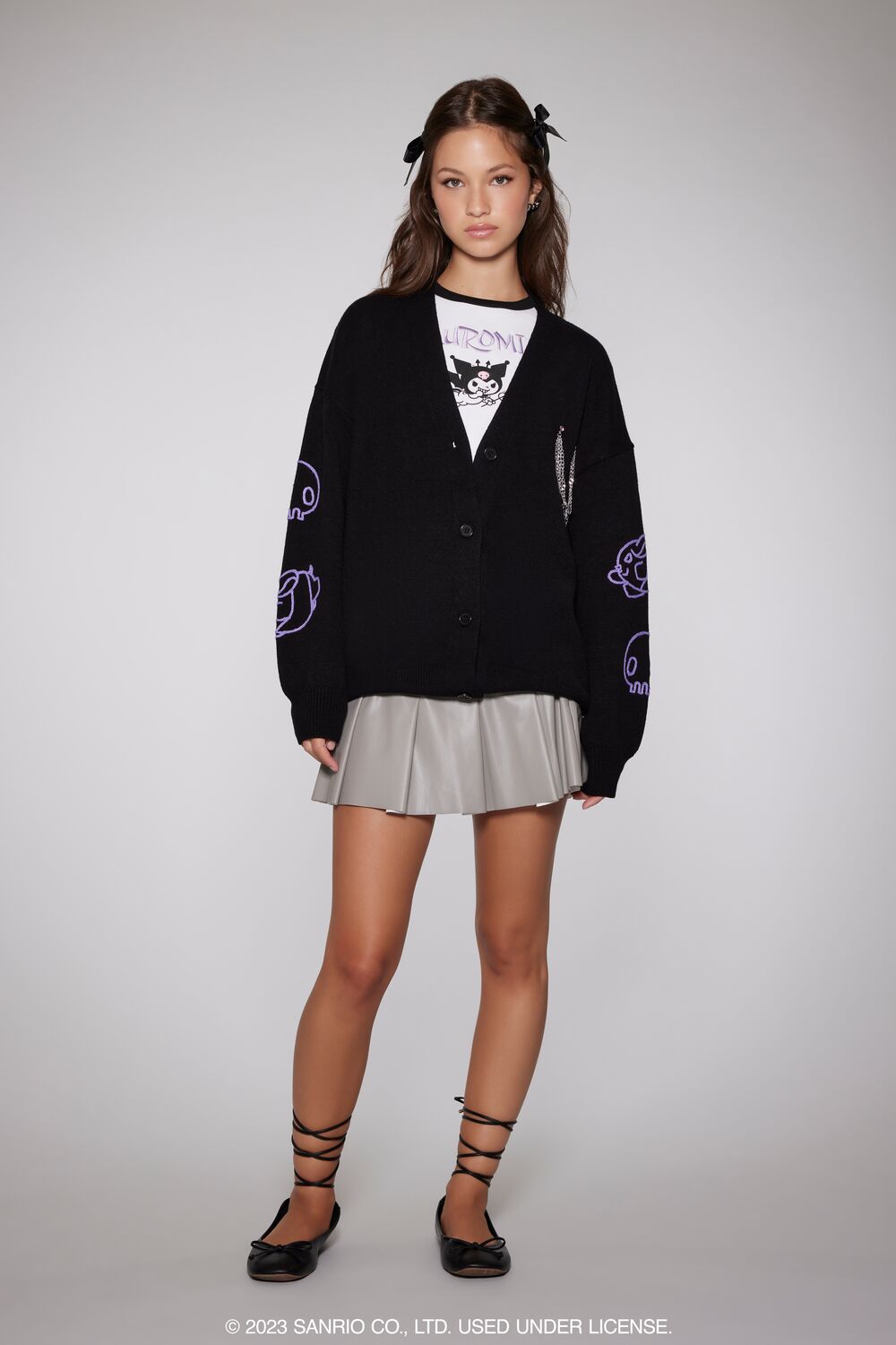 Kuromi Chain Cardigan Sweater